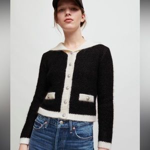 Maje Mutine Sailor Collar Cardigan